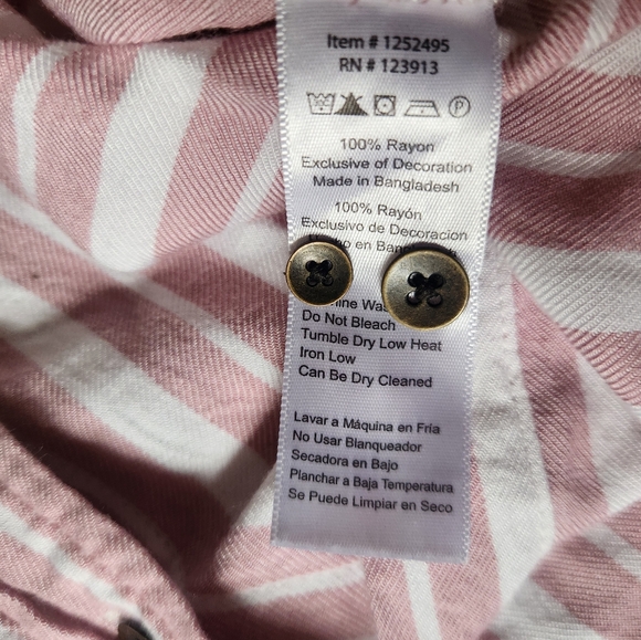 Jack's Girlfriend Vertical Stripe Button Shirt XL - Picture 6 of 6